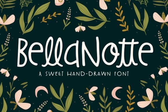 Bella Notte: A Handwritten Typeface for Charming Craft Designs