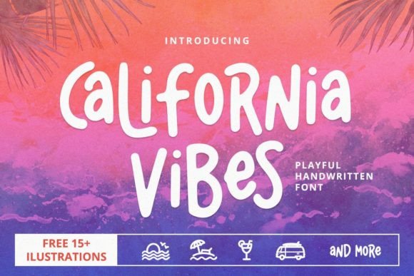 California Vibes Font: A Playful Handwritten Typeface for Crafters
