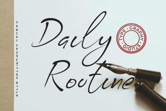 Daily Routine: A Script Handwritten Typeface for Editorial Calm