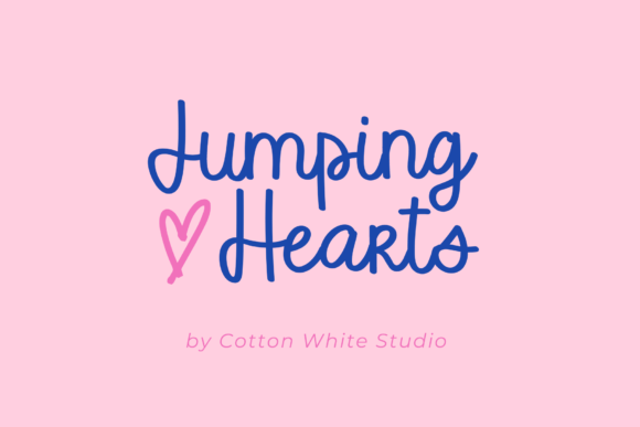 Jumping Hearts Font: A Handwritten Typeface for Crafty Creations