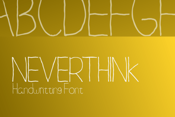 Neverthink Typeface: A Quirky Handwritten Font for Modern Brand Identity