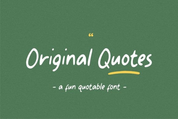 Original Quotes: A Playful Handwritten Font for Creative Sellers