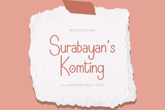 Surabayan’s Komting: A Playful Handwritten Font for Creative Crafts