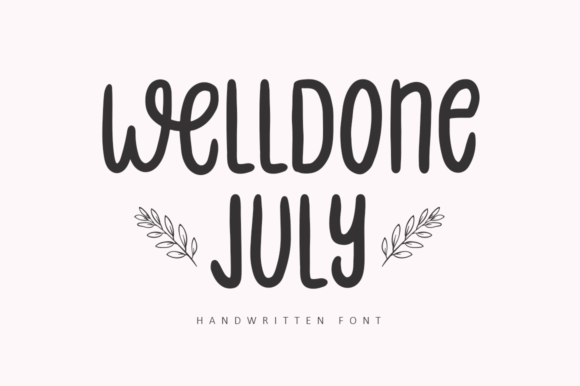 Welldone July: A Whimsical Script Handwritten Typeface for Editorial Design